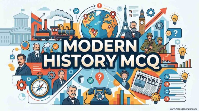 Modern History MCQs: Practice Questions & Answers for Exams