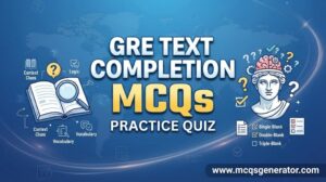 GRE Text Completion MCQs