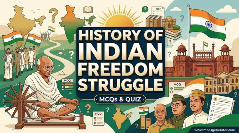 History of Indian Freedom Struggle MCQs