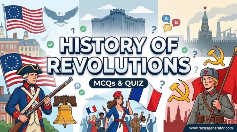 History of Revolutions (French, Russian, American) MCQs