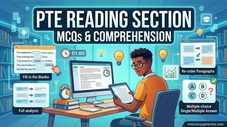 PTE Reading Section – MCQs