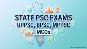 Popular State PSC Exams (UPPSC, BPSC, MPPSC) MCQs
