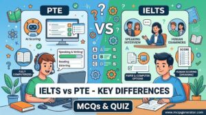 PTE vs IELTS – Key Differences MCQs